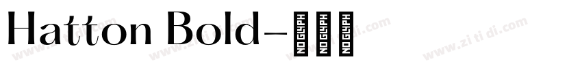 Hatton Bold字体转换
